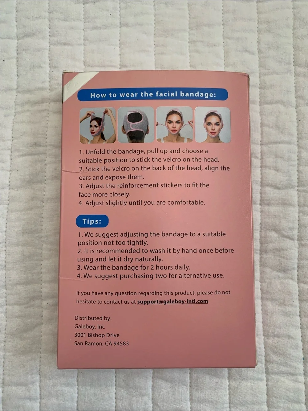 GaleBoy Facial Lifting Bandage — Pink
